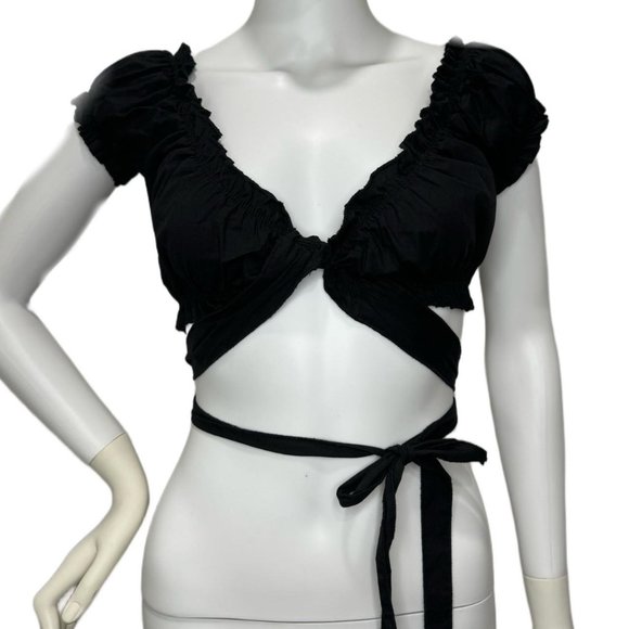 Adika Black Warp Top - Picture 3 of 8